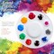 Round Paint Tray Palettes and Paint Brushes Set, Paintbrushes, 3 PCS Plastic Paint Palettes Pallets, 10 PCS Acrylic Paint Brushes, Nylon Hair Painting Brushes, for Acrylic Oil Watercolor
